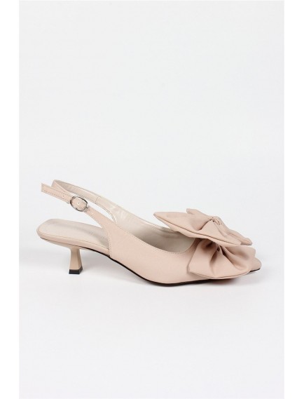 Saten İnce Topuklu Ayakkabı
